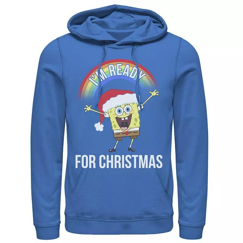 Mens Nickelodeon SpongeBob SquarePants Im Ready For Christmas Rainbow Hoodie Product Image