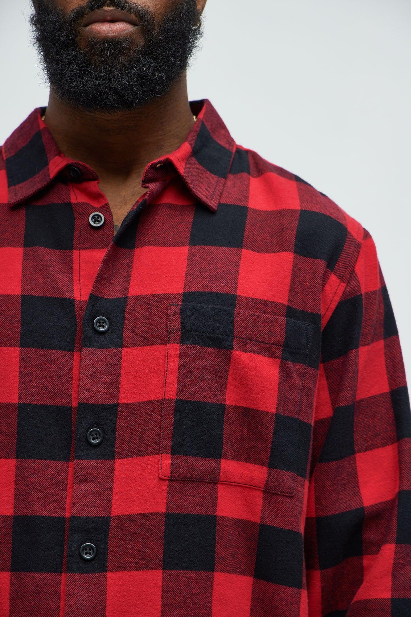 Neponset Flannel Shirt - Red/Black Product Image