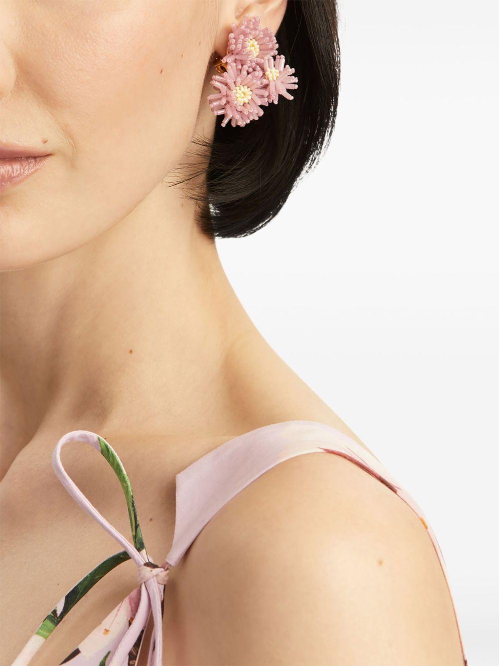 Pompom Flower earrings Product Image