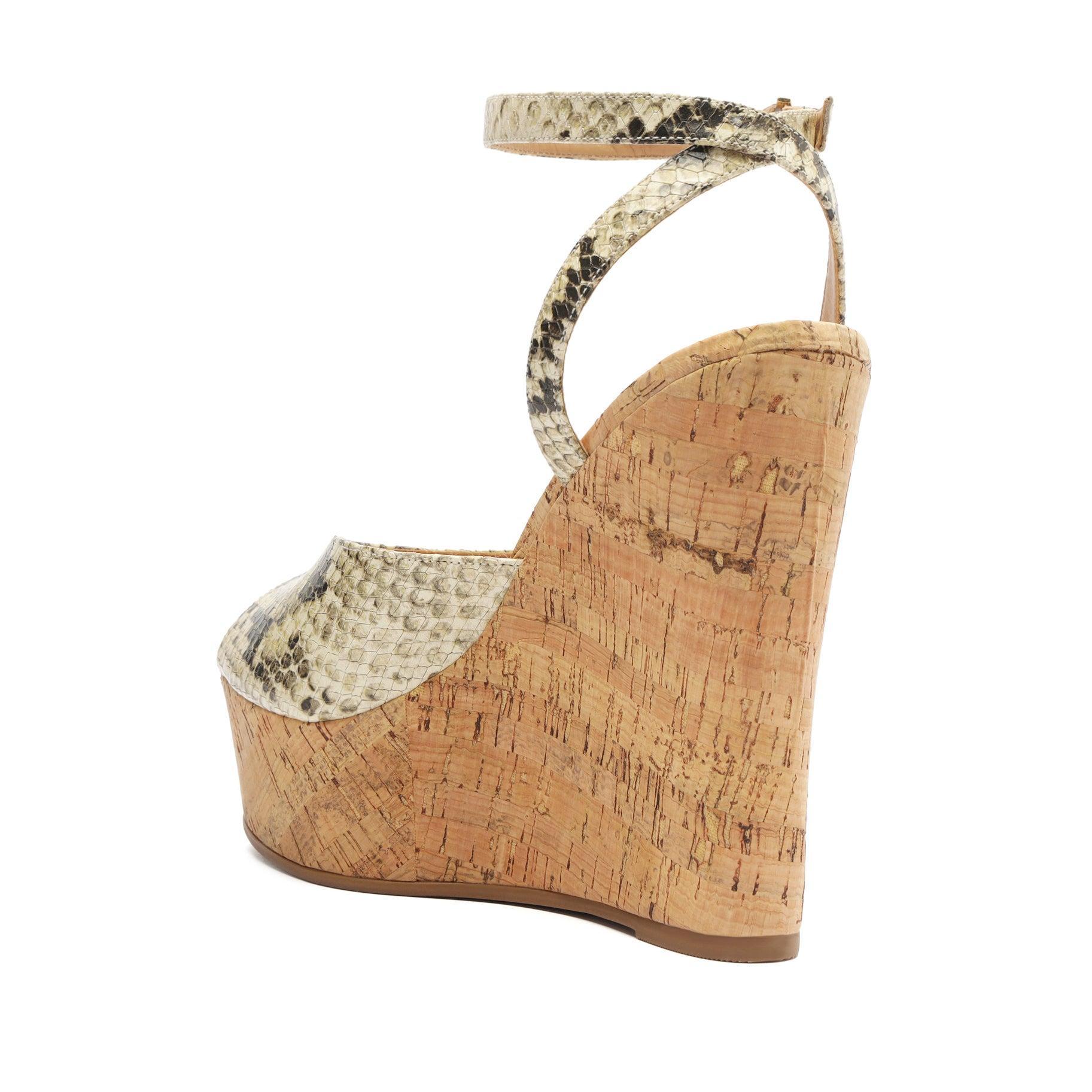 Neith Snake-Embossed Leather Sandal Female Product Image