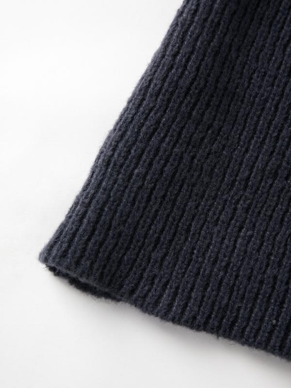 Vintage Cable Knit Long Sleeve Knit Mini Dress Product Image