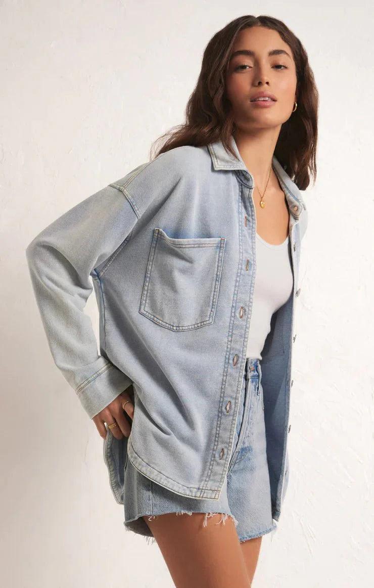 ALL DAY KNIT DENIM JACKET Product Image