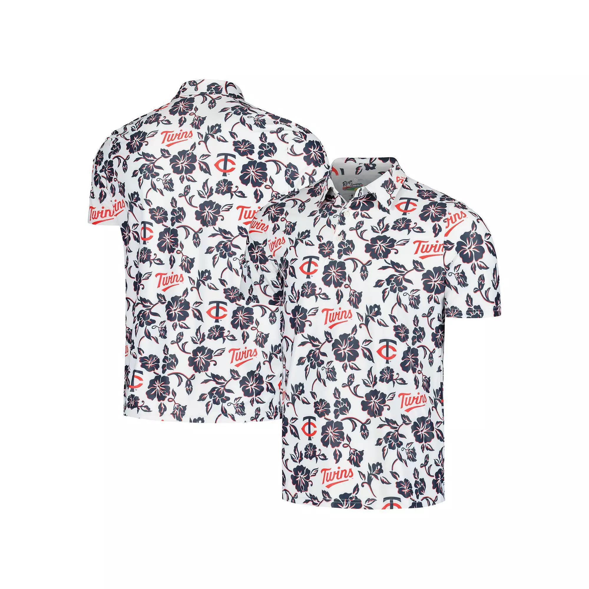 Men's Reyn Spooner White Minnesota Twins Pua Performance Polo, Size: Large Product Image