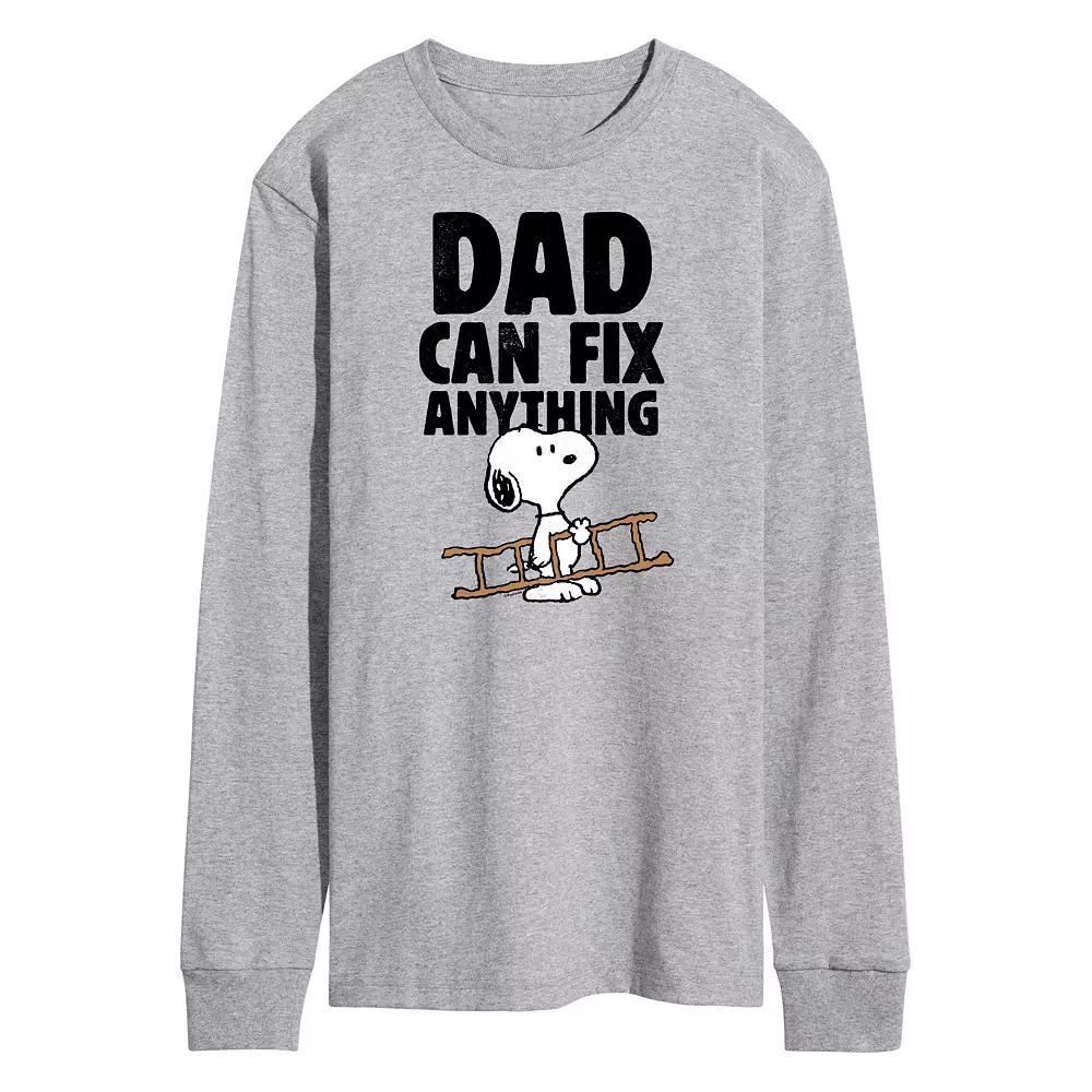 Men's Peanuts Snoopy Dad Can Fix It Long Sleeve,  Product Image