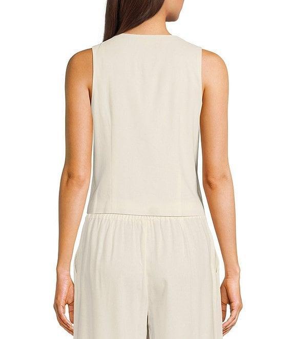 Evolutionary V-Neck Sleeveless Front Tie Coordinating Top Product Image