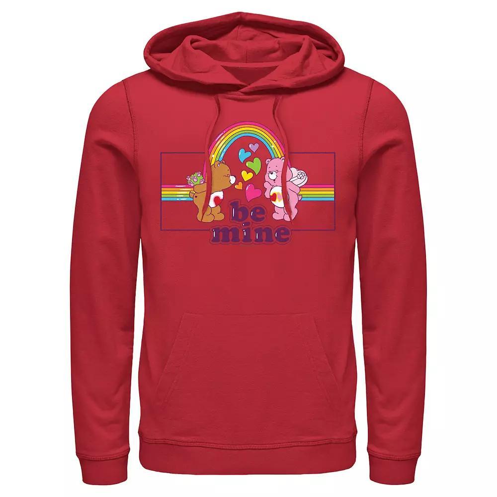 Men's Care Bears Be Mine Graphic Hoodie, Size: Medium, Red Product Image