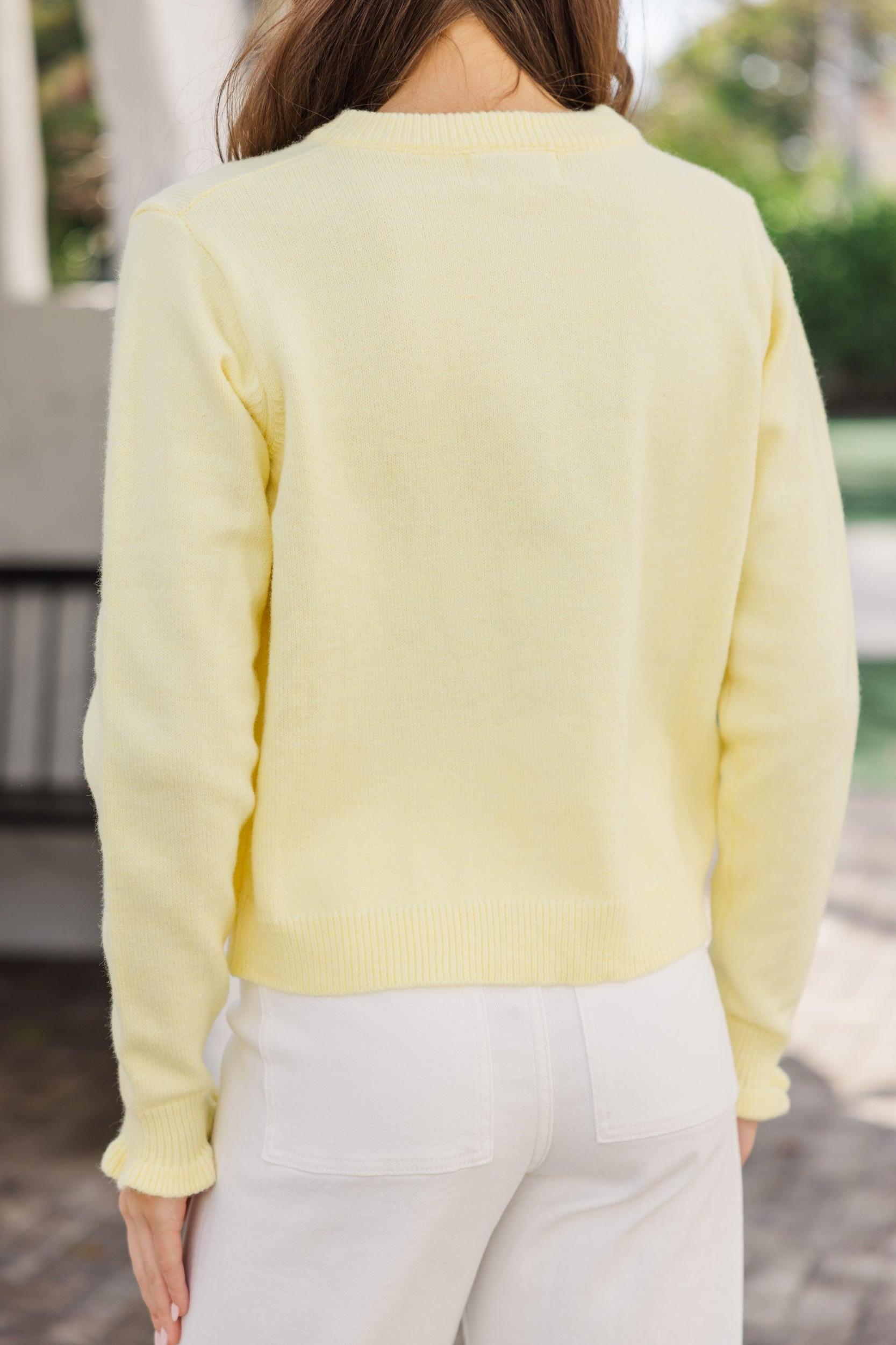 Just Ask Yellow Bow Detailed Cardigan Female Product Image