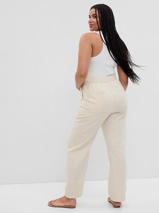 Linen-Cotton Pull-On Pants Product Image