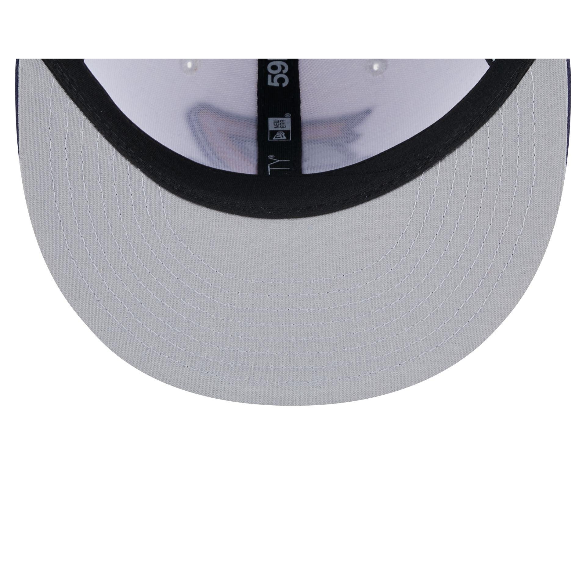 Myrtle Beach Pelicans Theme Night Navy Sidepatch59FIFTY Fitted Hat Male Product Image