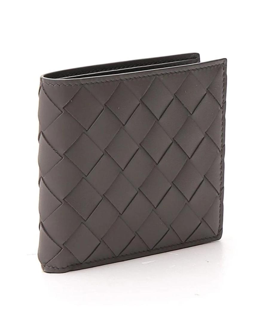 BOTTEGA VENETA Intrecciato Weave Bifold Wallet In Black Product Image