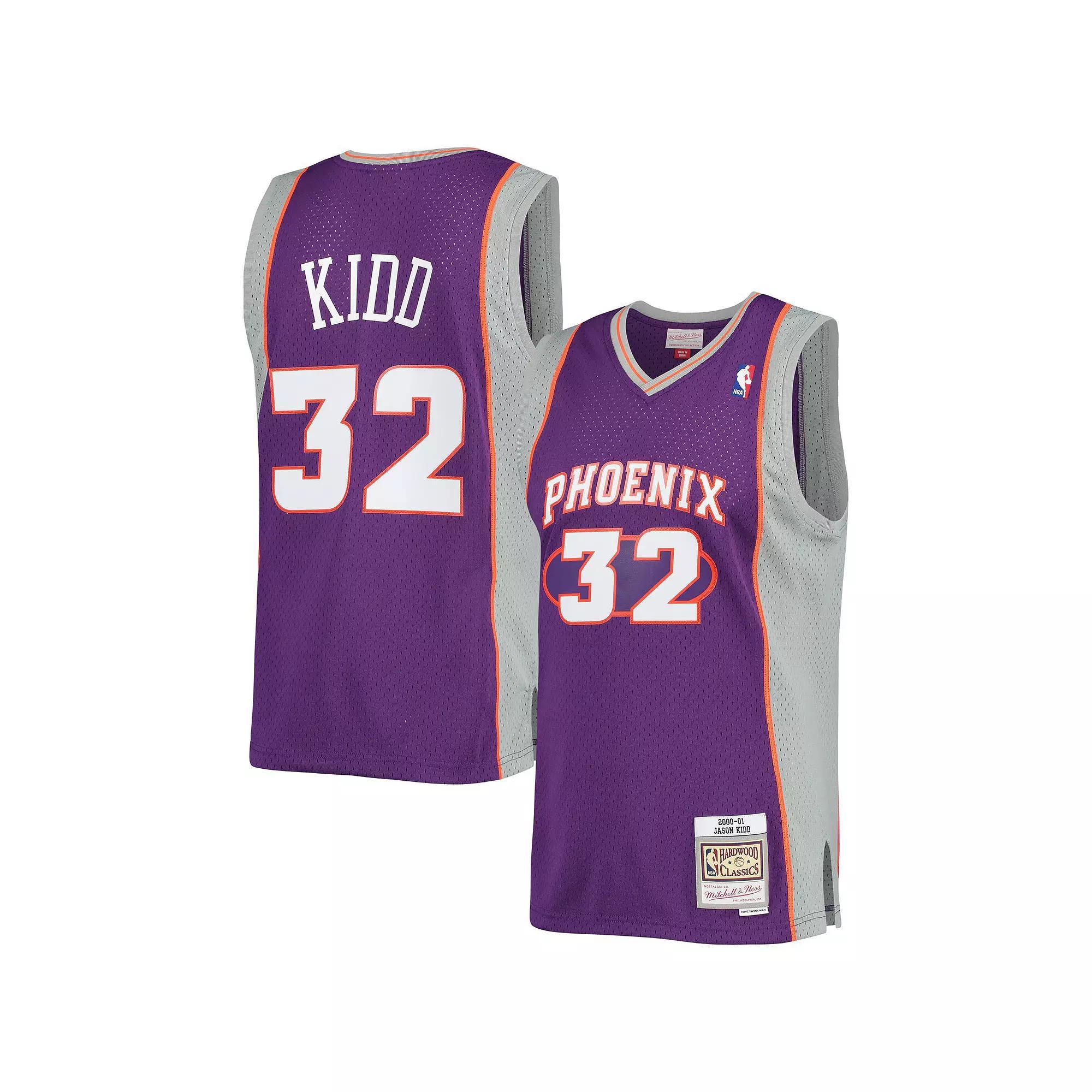 Men's Mitchell & Ness Jason Kidd Purple Phoenix Suns 2000-2001 Authentic Hardwood Classics Swingman Jersey, Size: Medium, Phx Purple Product Image