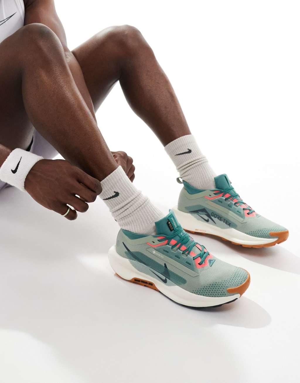 Nike Running ReactX Pegasus Trail 5 GORE-TEX sneakers in light blue Product Image