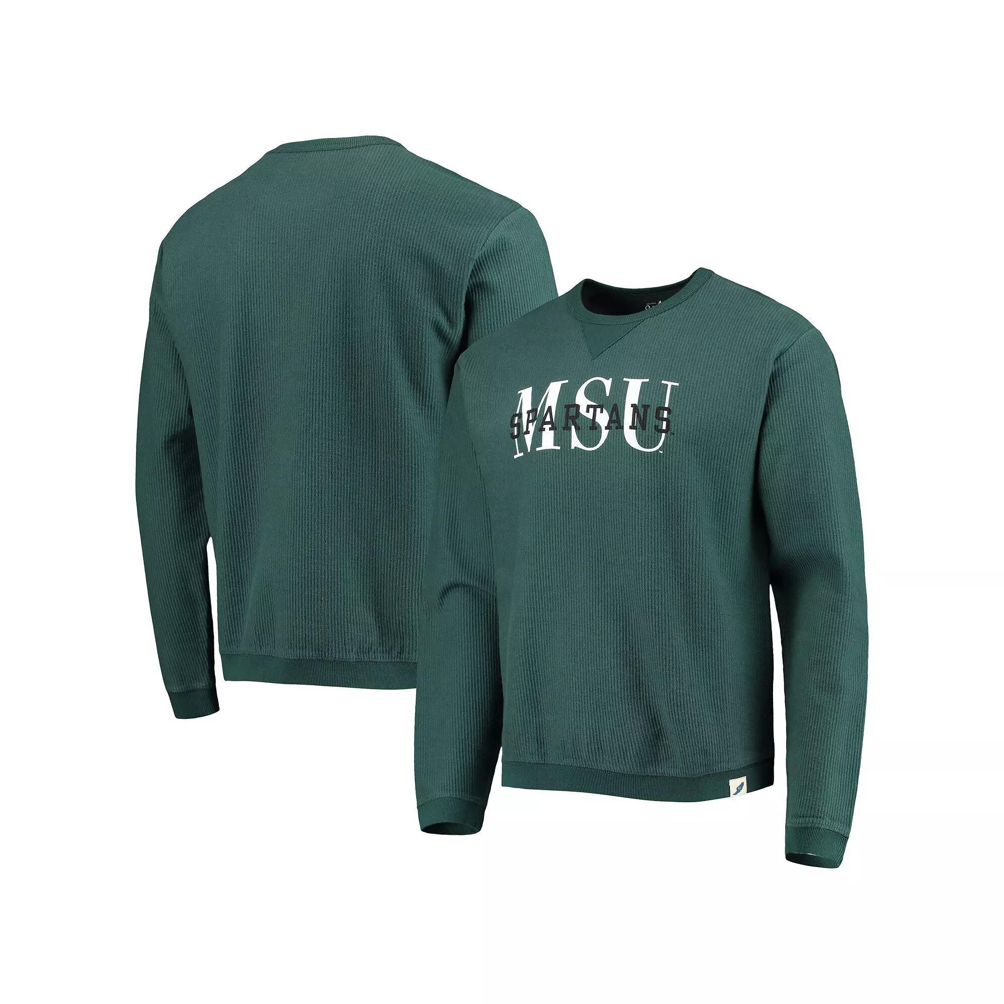 Men's League Collegiate Wear Green Michigan State Spartans Timber Pullover Sweatshirt,  Product Image