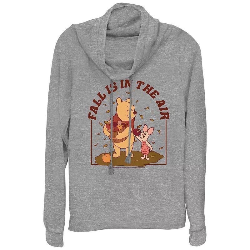 Disney's Winnie The Pooh Fall Is In The Air Plus Size Cowlneck Graphic Lightweight Long Sleeve, Women's, Size: 3XL, Gray Grey Product Image