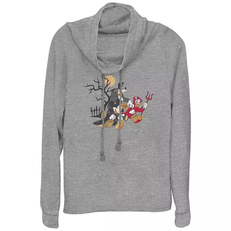 Disney's Mickey Mouse And Friends Trick Or Treaters Women's Cowlneck Graphic Lightweight Long Sleeve,  Product Image