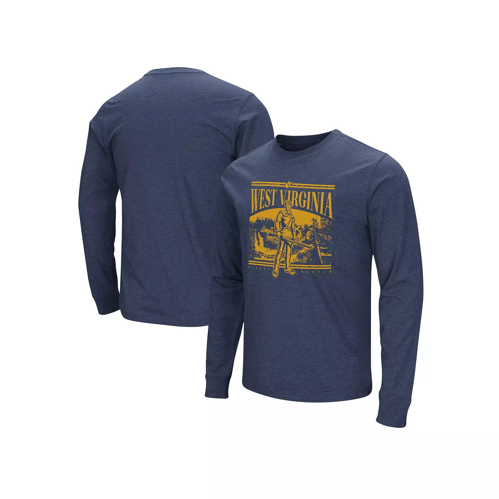 Men's Colosseum Navy West Virginia Mountaineers 2024 Fan Long Sleeve T-Shirt, Size: Large, Blue Product Image