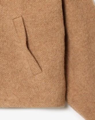 Cropped Oversized Pure Wool Jacket Product Image