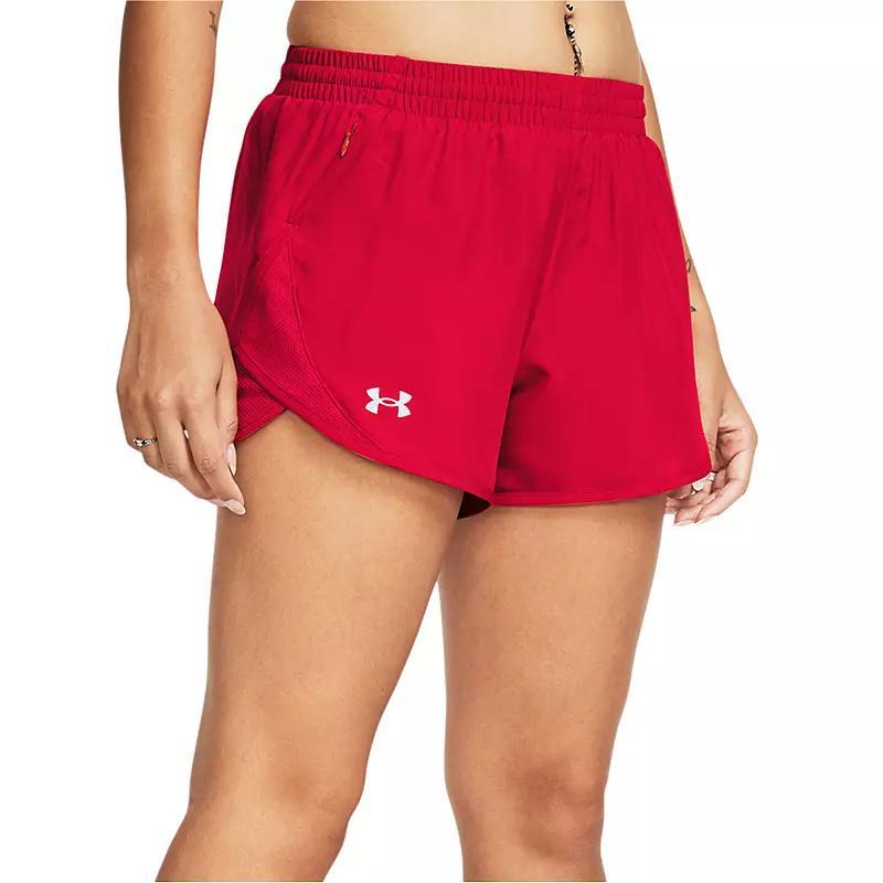 Women's Under Armour Fly-By Shorts, Size: Small, Red Product Image