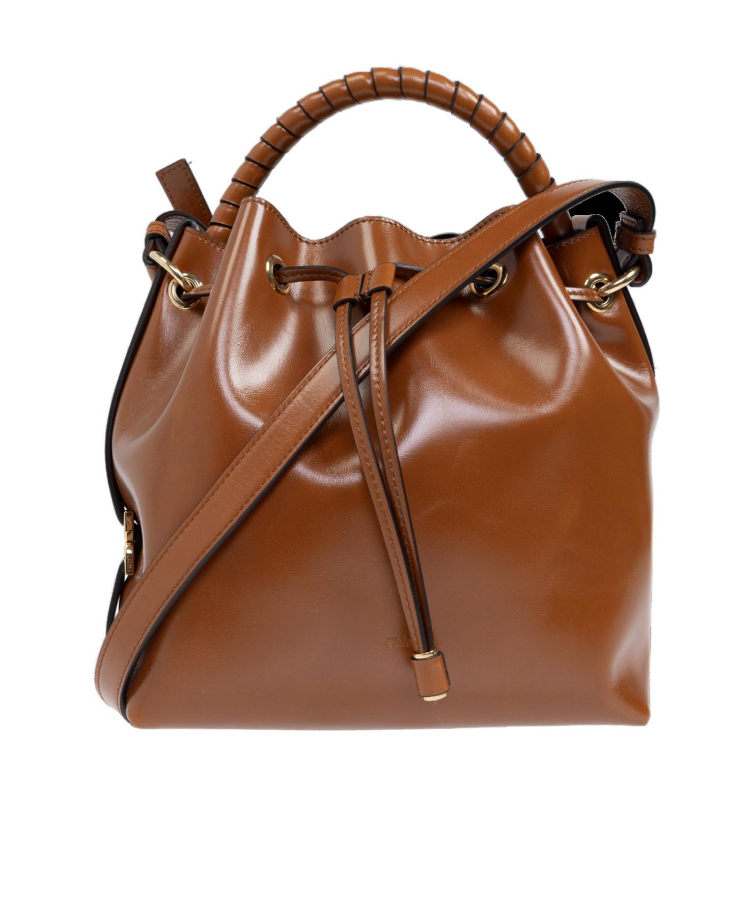 CHLOÉ Leather Bucket Bag In Brown Product Image