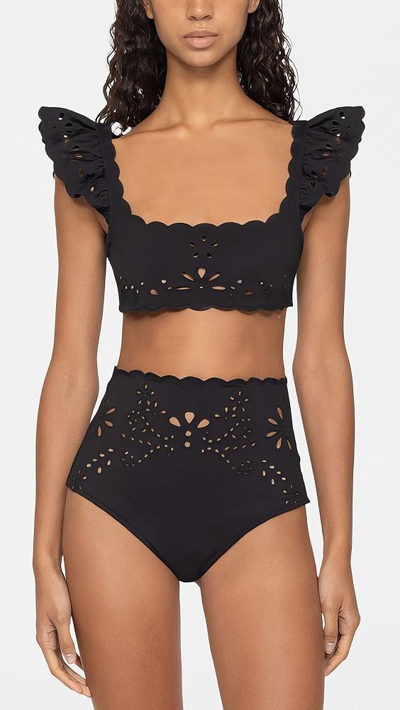 Sea Liat Embroidery High Waisted Bikini Bottoms | Shopbop Product Image