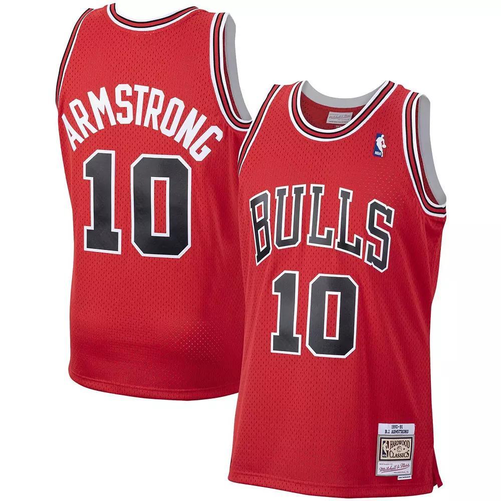 Men's Mitchell & Ness B.J. Armstrong Scarlet Chicago Bulls 2001/02 Hardwood Classics Swingman Jersey, Size: Small, Red Product Image