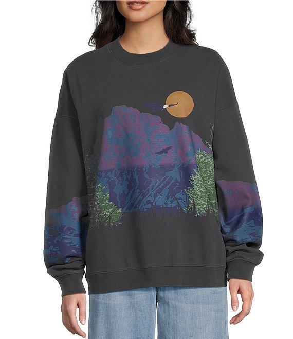 Roxy Lineup Oversized Crew Neck Sweatshirt Product Image