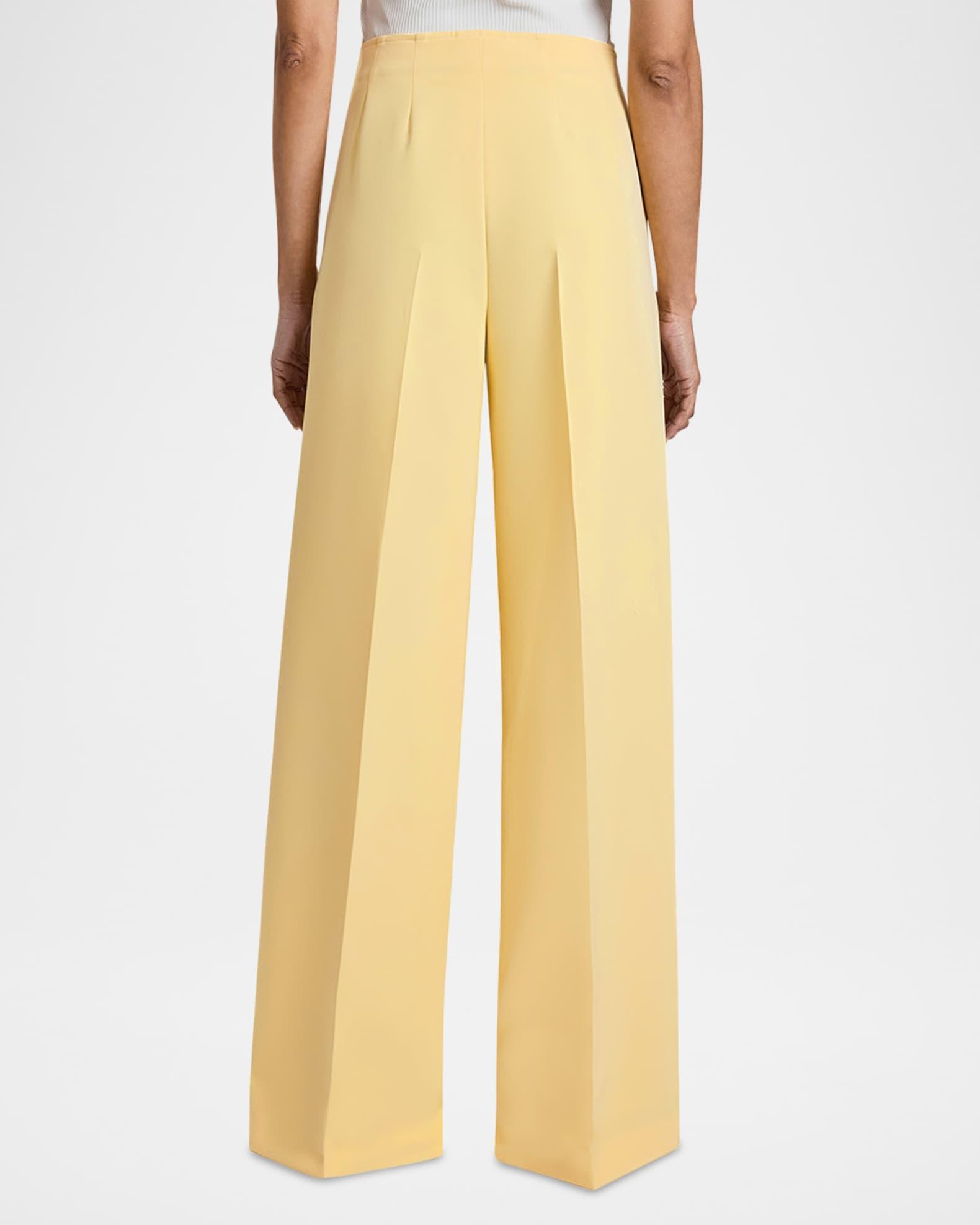 Lily Wide-Leg Techno Crepe Pants Product Image