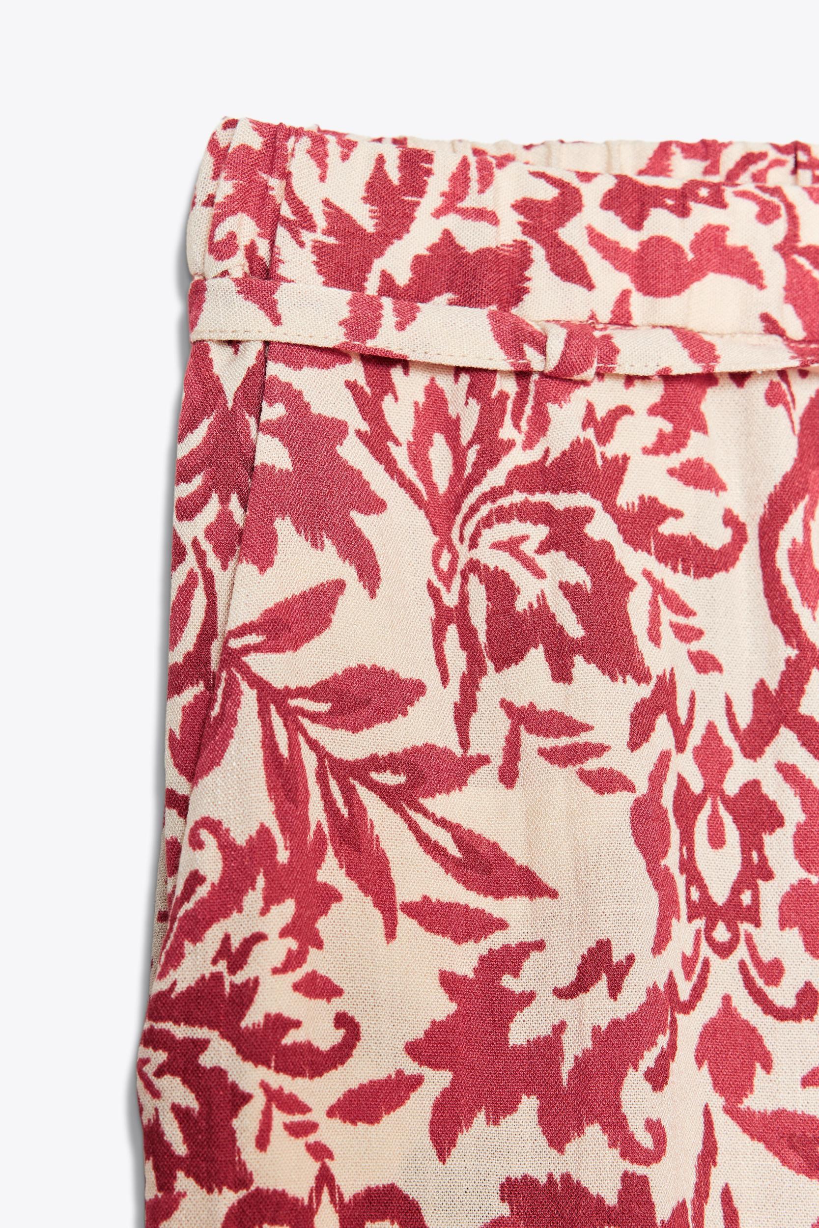 PRINTED RUSTIC WIDE-LEG PANTS Product Image