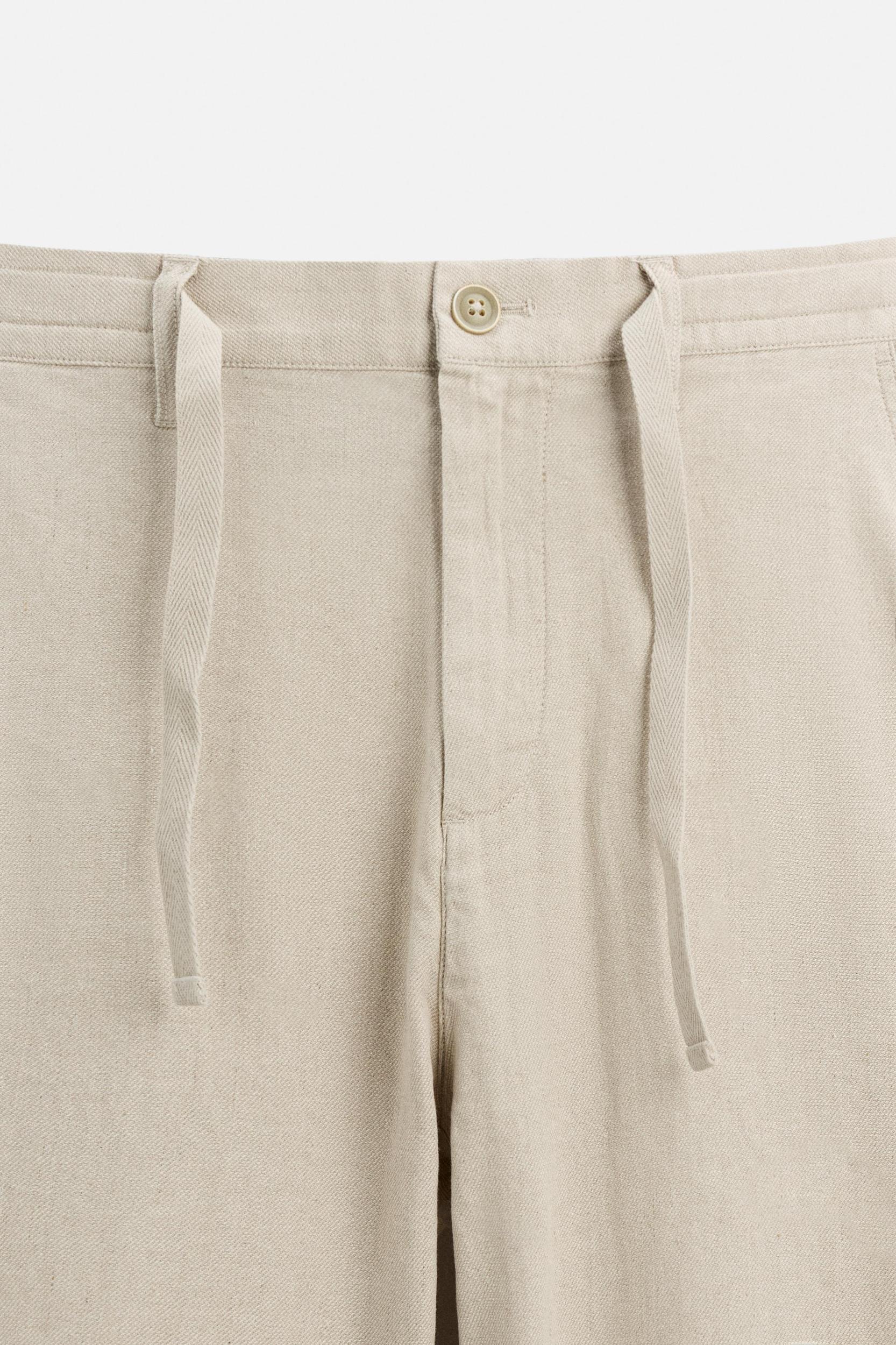 COTTON LINEN PANTS Product Image