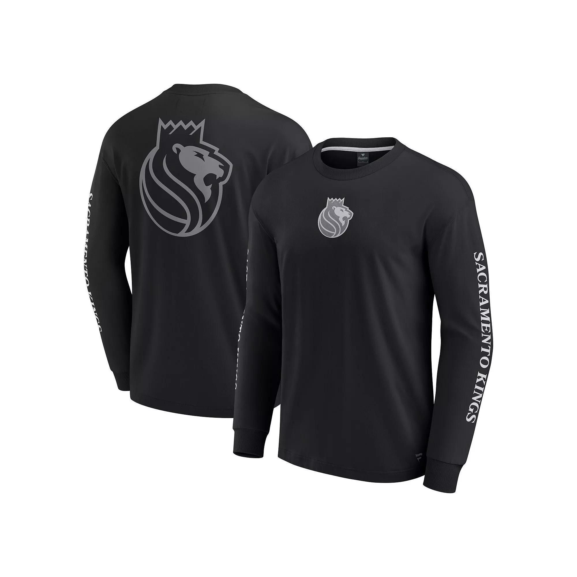Men's Fanatics Black Sacramento Kings Elements Strive Long Sleeve T-Shirt,  Product Image