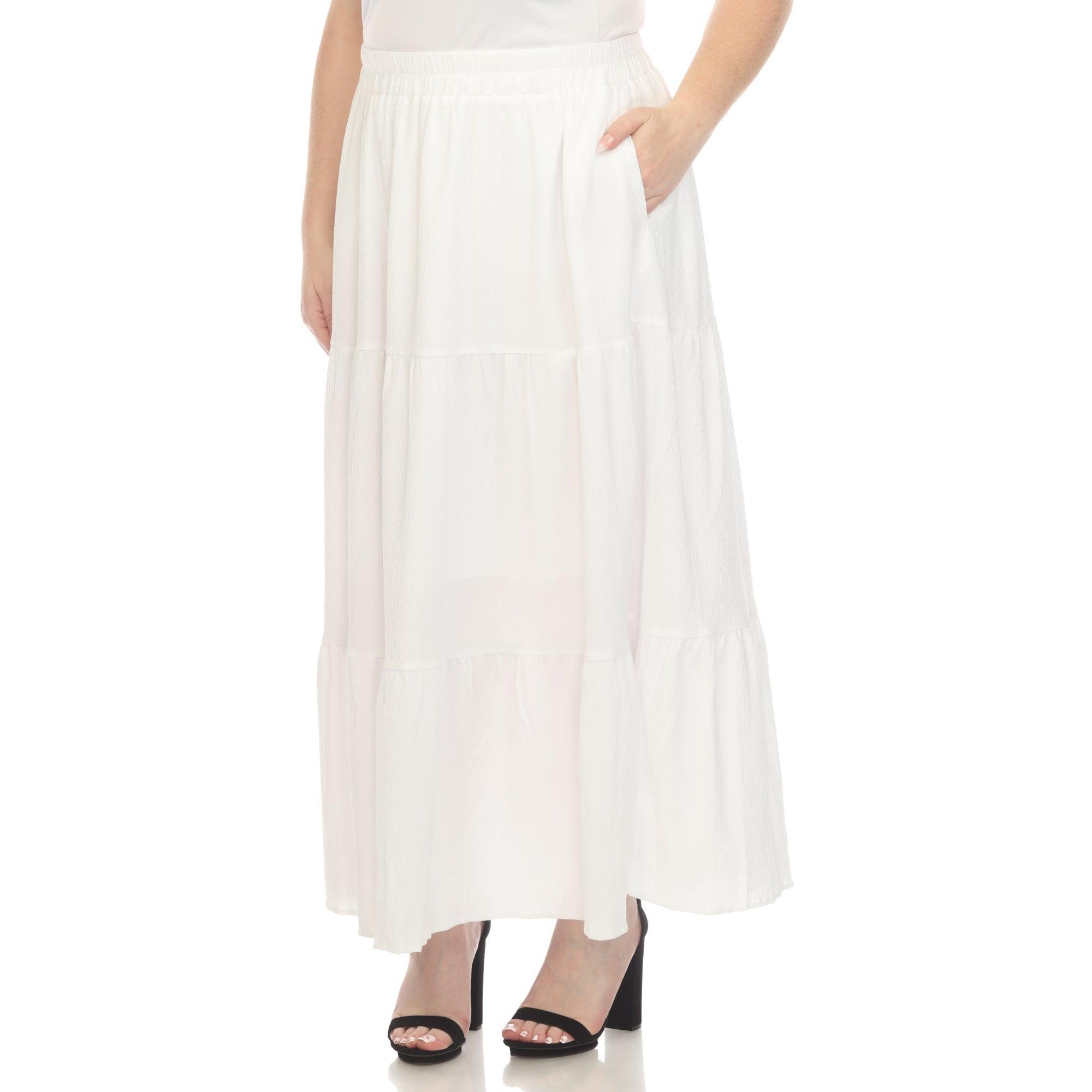 Pleated Tiered Maxi Skirt - Plus Product Image