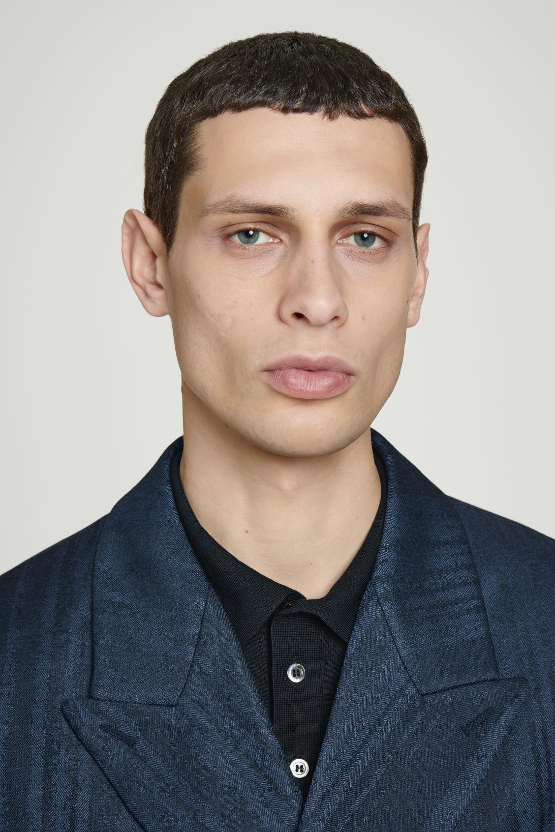 DOUBLE-BREASTED JACQUARD BLAZER Product Image