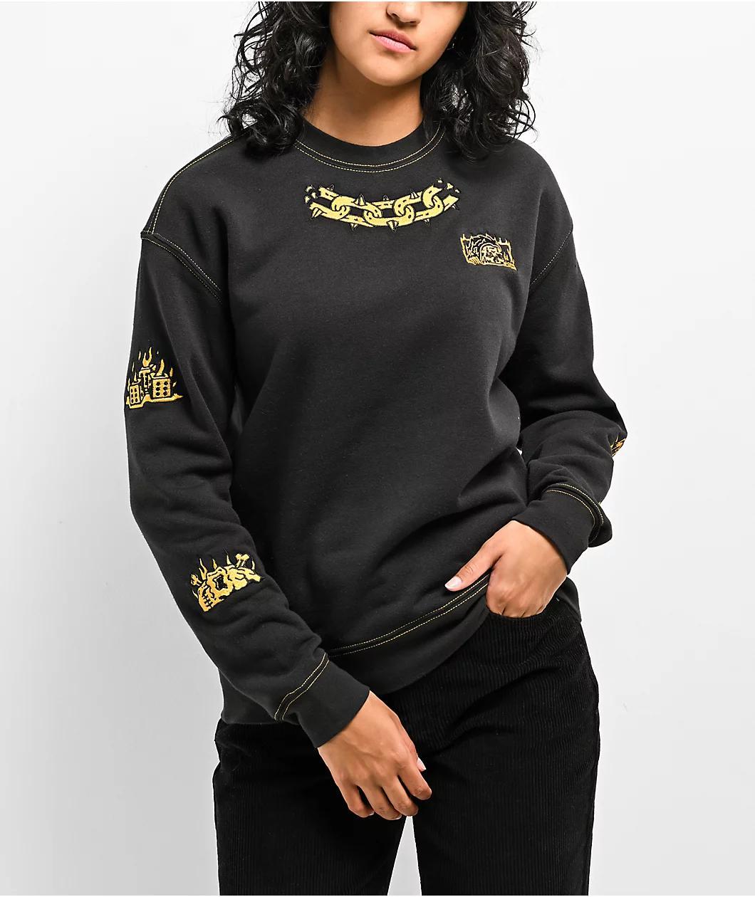 Lurking Class by Sketchy Tank Hotbox Flash Black Crewneck Sweatshirt Product Image