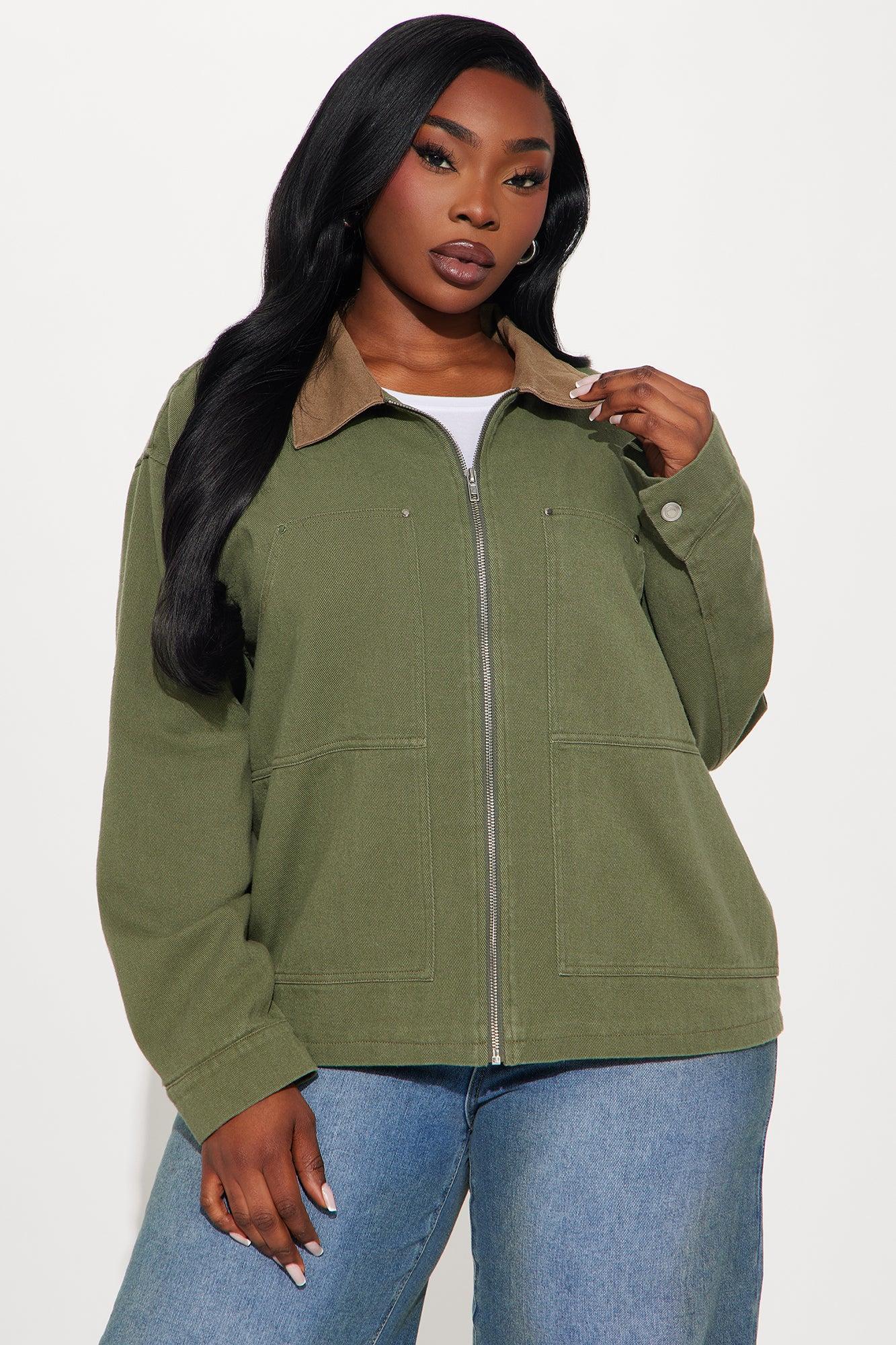 Leila Barn Jacket - Olive Female Product Image