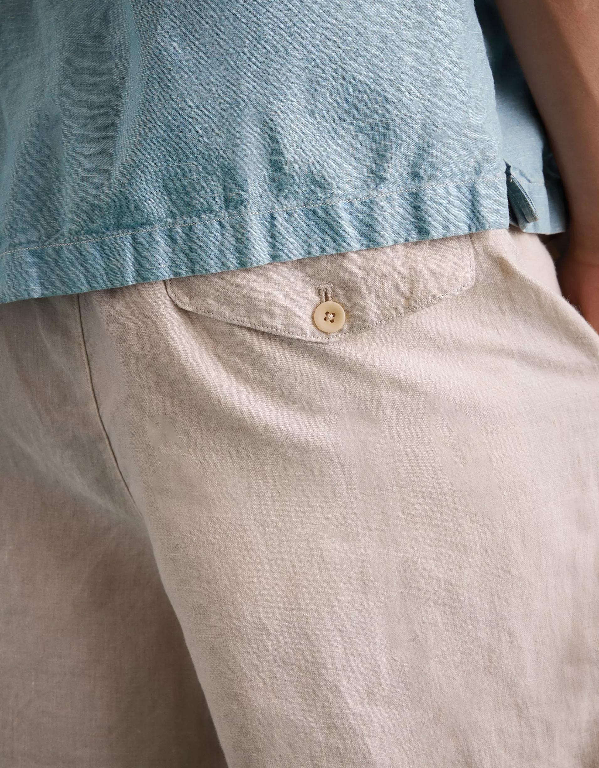 AE77 Premium Linen Pull-On Short Product Image