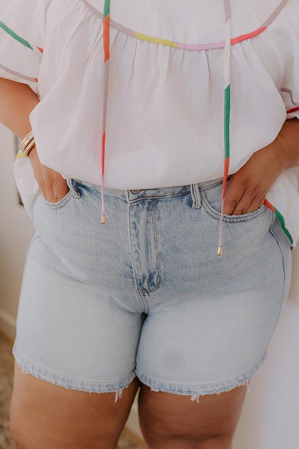 JUDY BLUE Zoey High Waist Shorts Curves Product Image