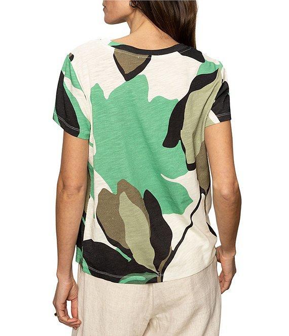 Sanctuary The Perfect Tee Abstract Print Crew Neck Short Sleeve Top Product Image