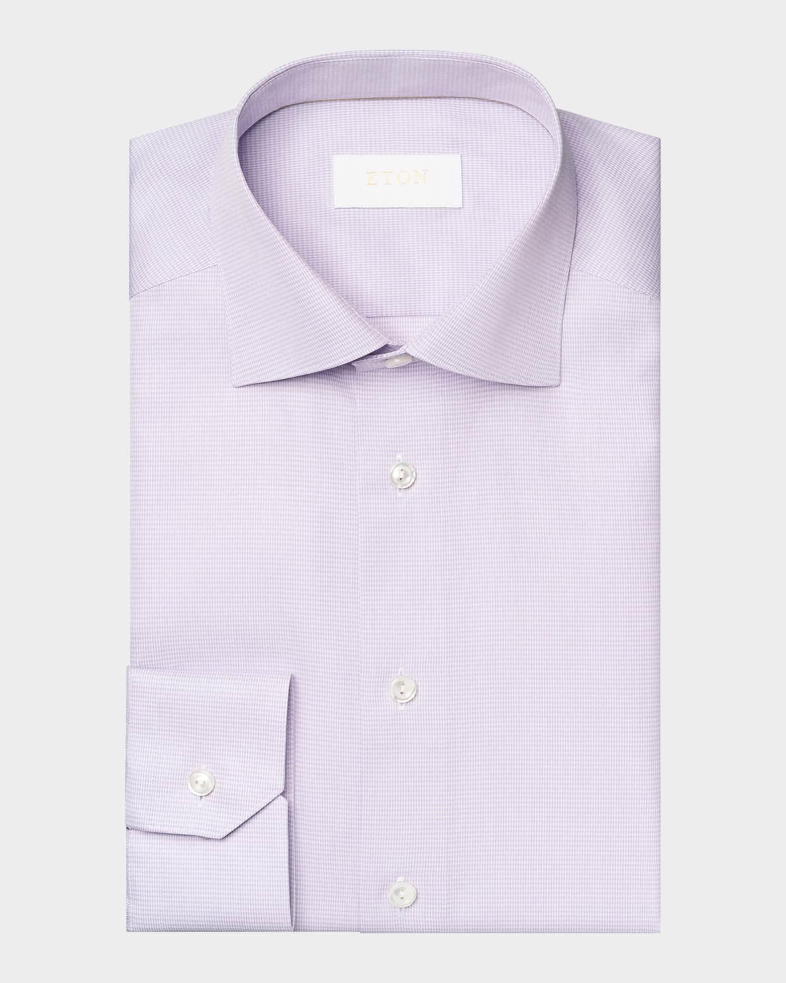 Men's Elevated Twill Micro-Houndstooth Contemporary-Fit Dress Shirt Product Image