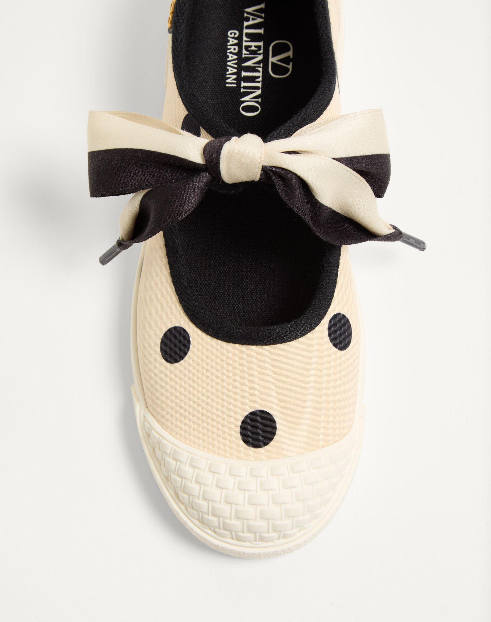 Bay By Bay Ballerina Sneakers In Moiré Plus De Pois Fabric Product Image