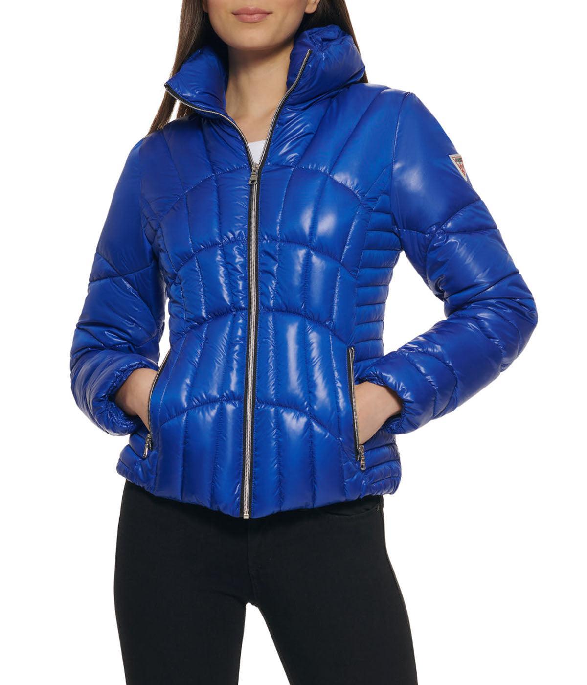 Quilted Puffer Jacket Indigo Product Image