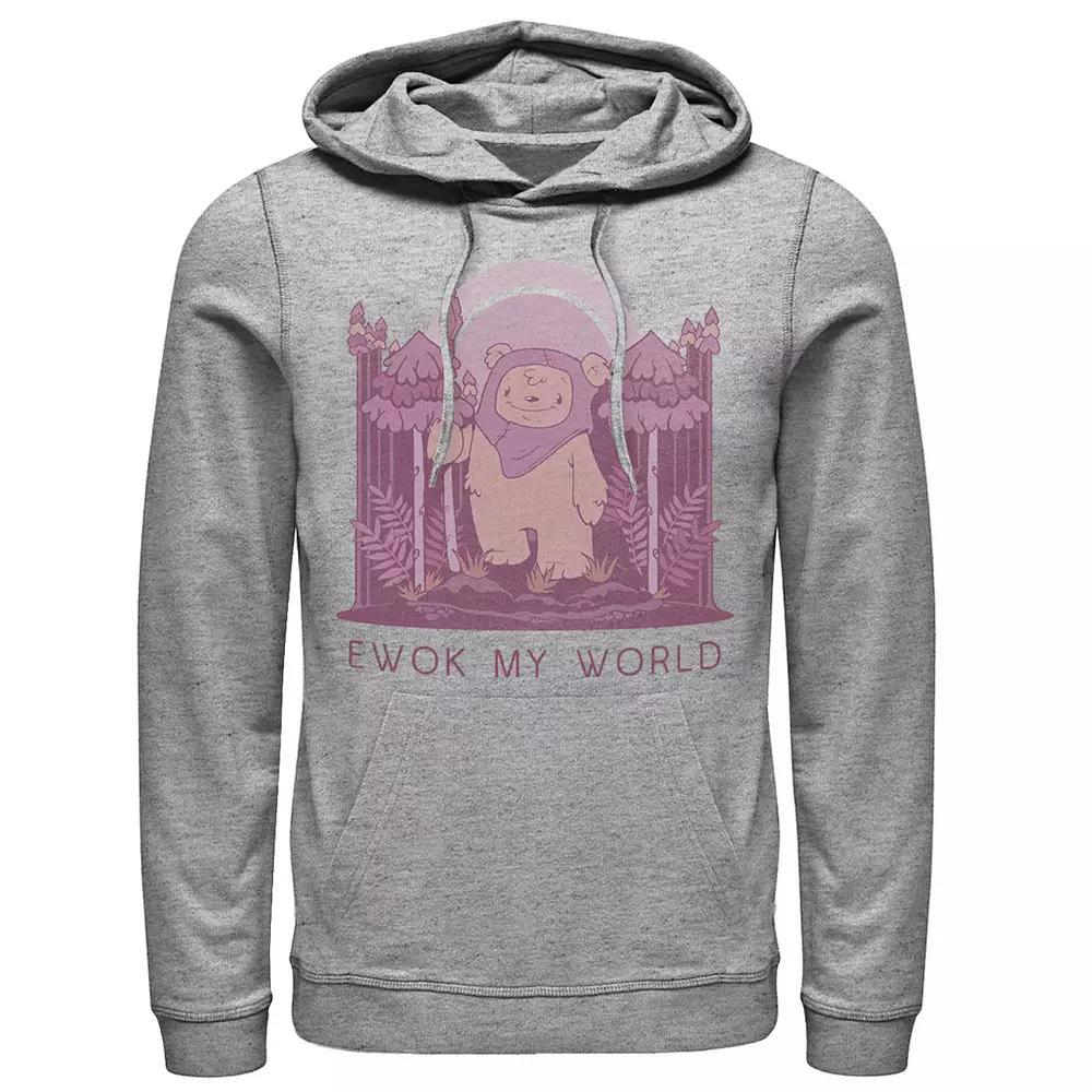 Men's Star Wars "Ewok My World" Hoodie, Size: Medium, Athletic Grey Product Image