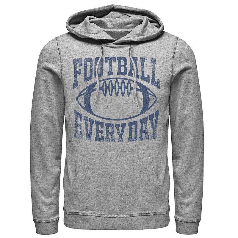 Mens Football Every Day Vintage Collegiate Navy Graphic Pullover Graphic Hoodie Athletic Grey Product Image