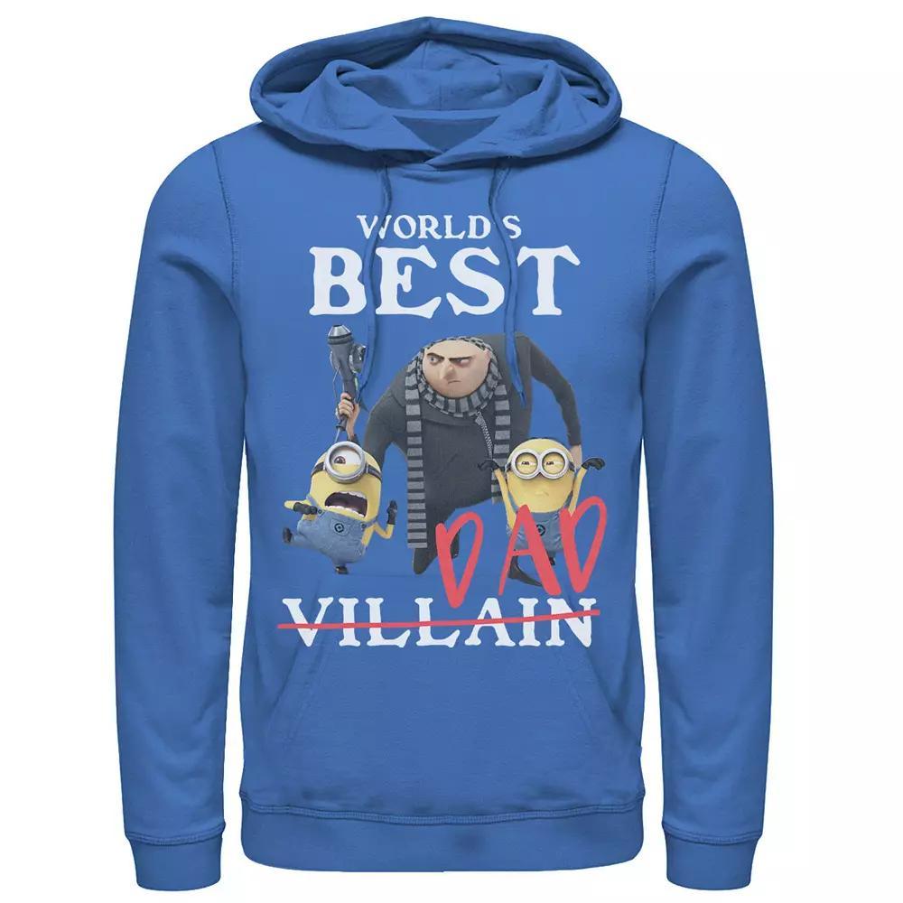 Men's Despicable Me Minions The Creature "World's Best Dad" Portrait Hoodie, Size: Small, Royal Product Image