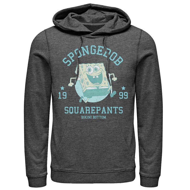 Mens Nickelodeon SpongeBob SquarePants Retro Bikini Bottom Hoodie Grey Heather Product Image