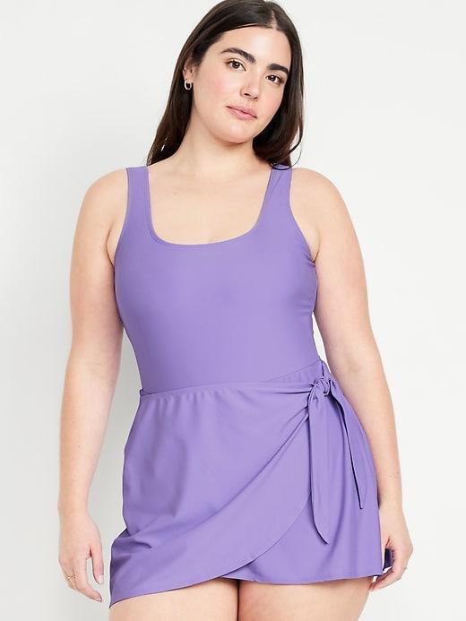 Side-Tie Swim Dress Product Image