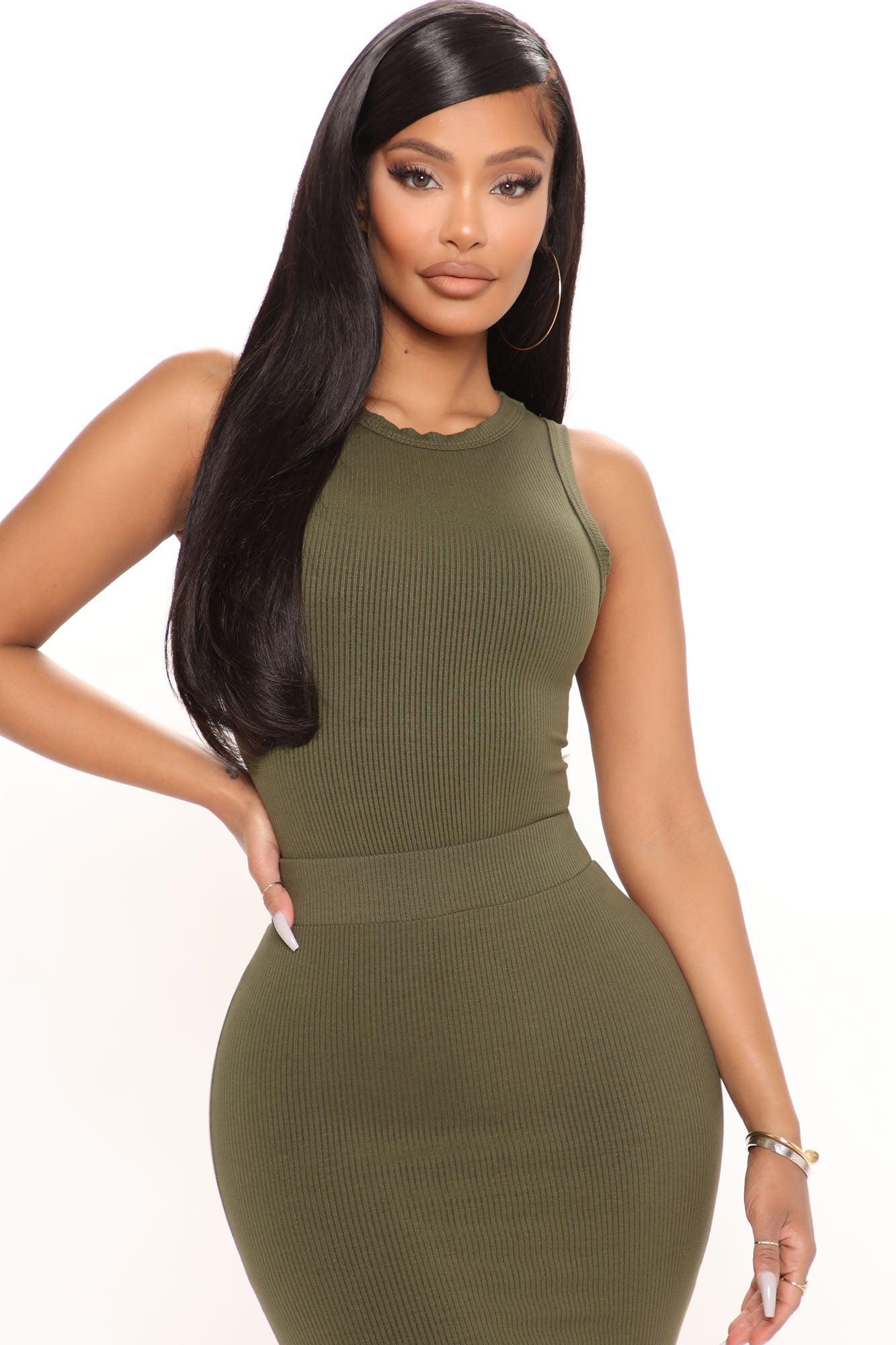 Summer Snatched Bodysuit - Olive Product Image