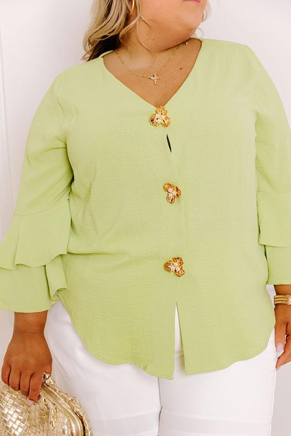 Mojitos On The Patio Shift Top in Seafoam Curves Product Image