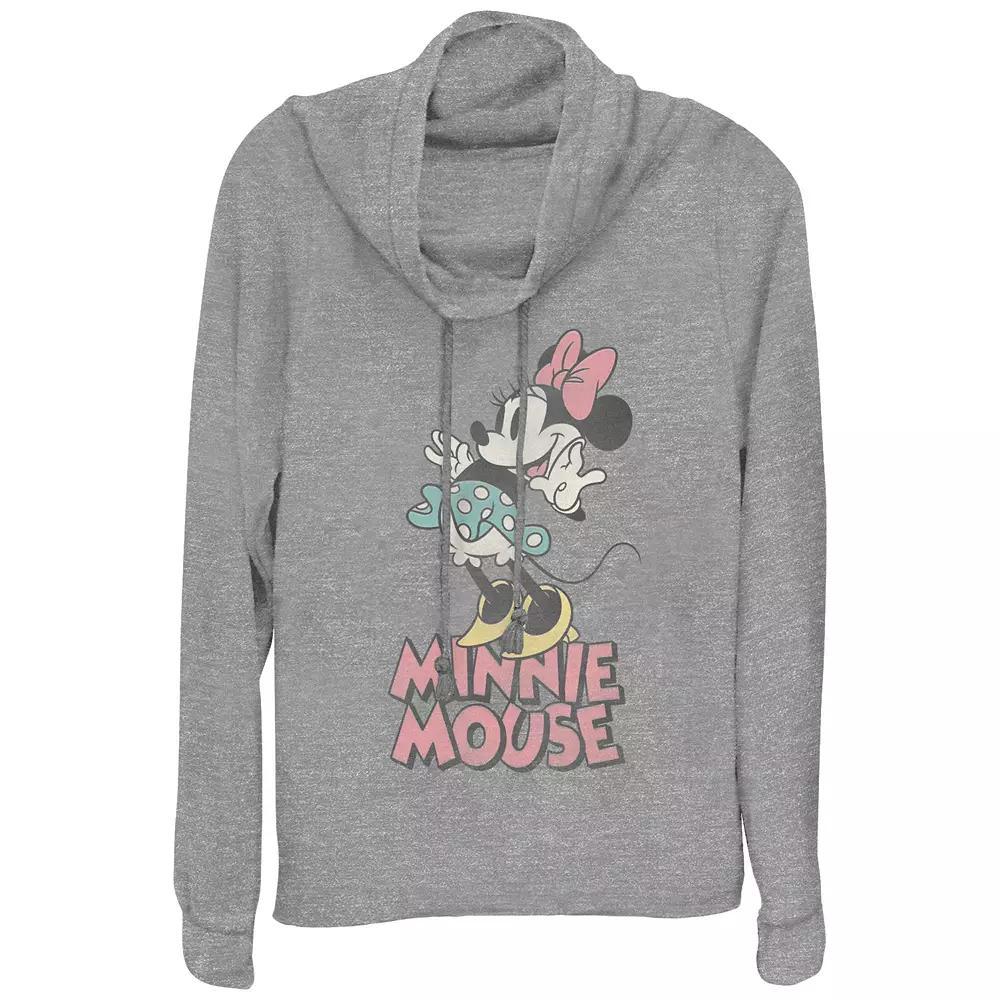 Disney's Minnie Mouse Classic Style Women's Cowlneck Graphic Lightweight Long Sleeve,  Product Image