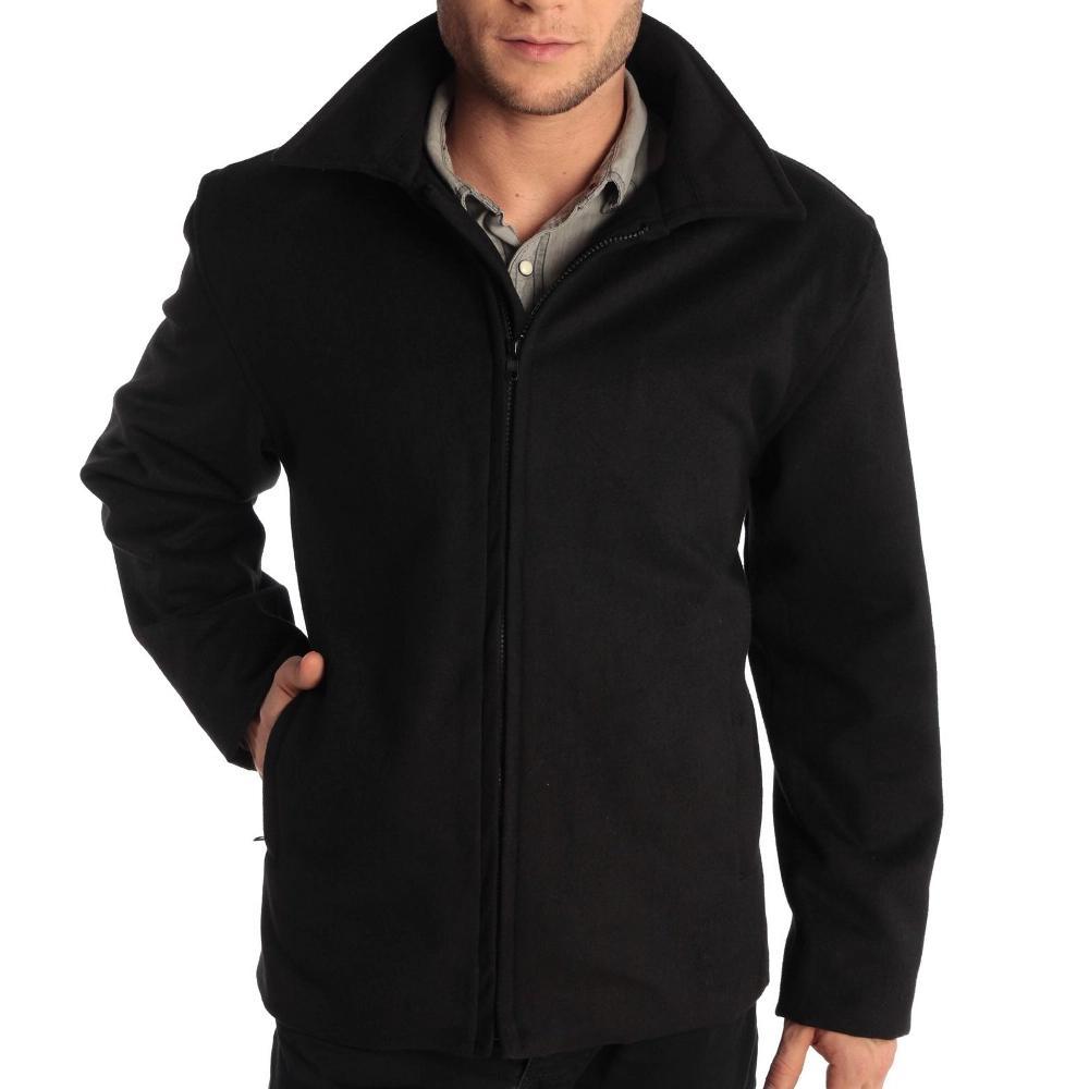 Alpine Swiss Grant Men’s Wool Jacket – 28" James Dean Style Bomber with Zippered Pockets Product Image