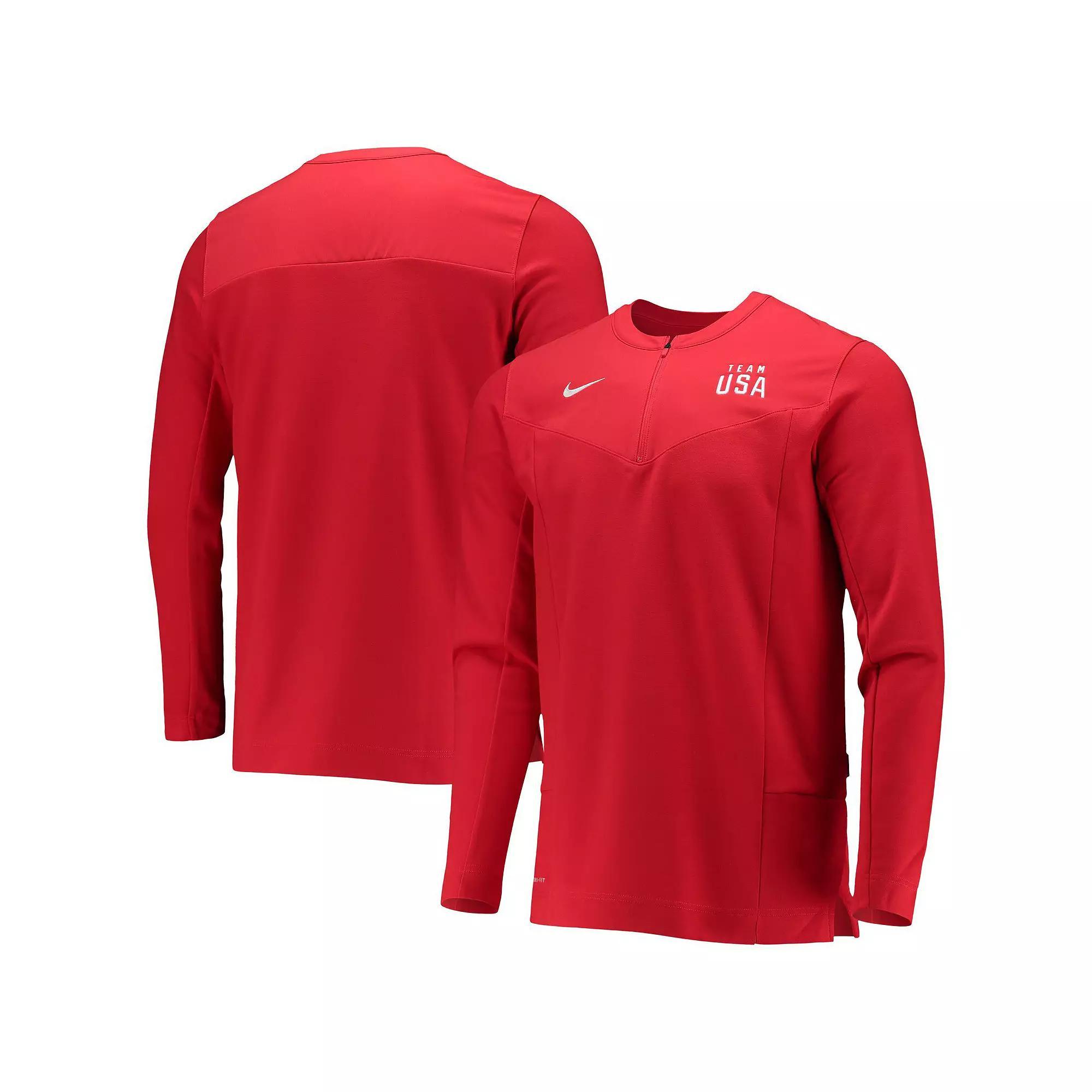 Men's Nike Red Team USA Half-Zip Performance Jacket,  Product Image